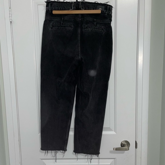 Casual 7/8 length loose fit black zara jeans - Picture 2 of 5